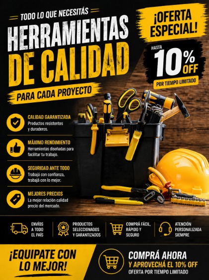 Promoción Herramientas de calidad hasta 10% off para profesionales Rubi